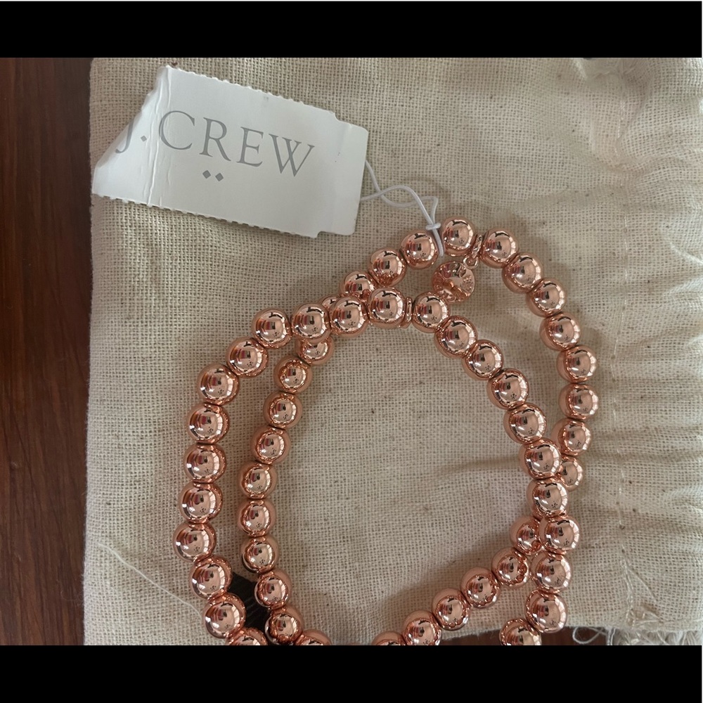 Womens j.crew rose metal bracelets